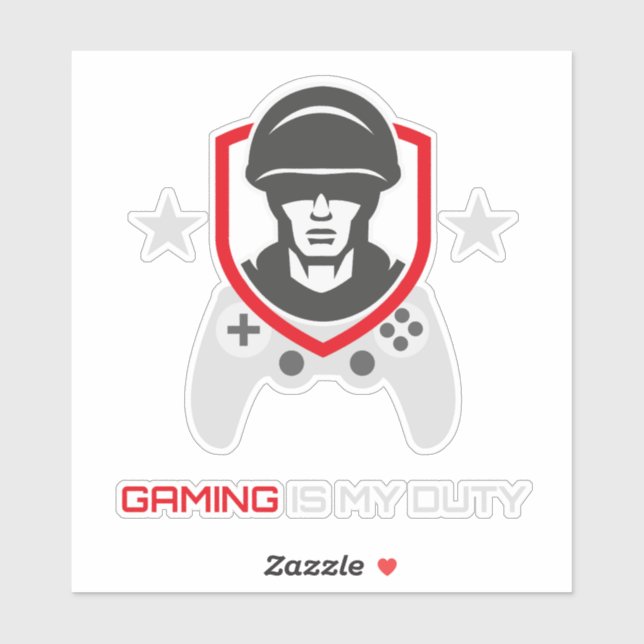 Pegatina FPS Gamer On Duty (Hoja)