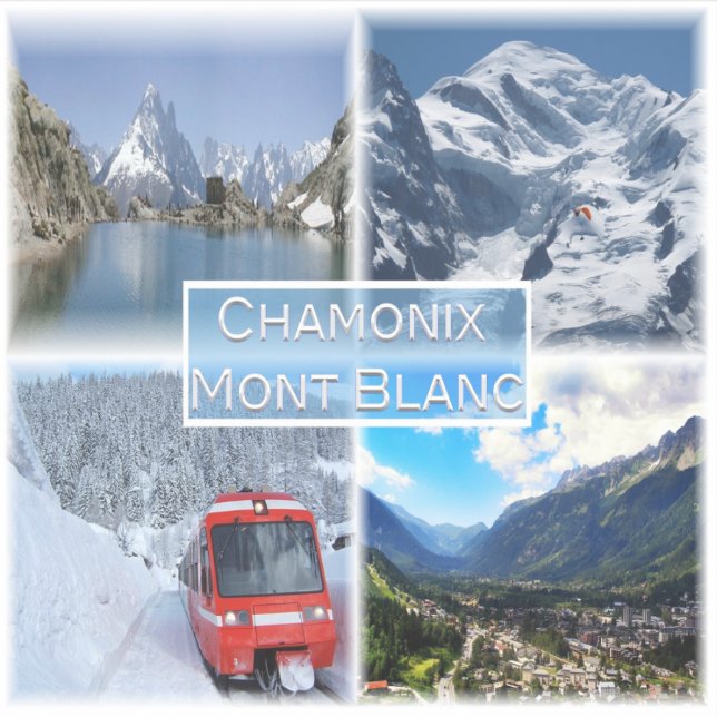 Pegatina FR Chamonix - Mont Blanc - Lac Blanc des Aiguilles (Anverso)