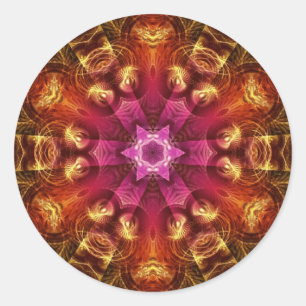 Pegatina Fractal Light Golden Starburst