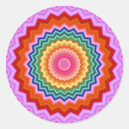Pegatina Fractal Zigzag Kaleidoscope