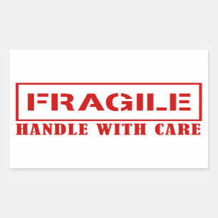 Pegatina frágil - manejo con cuidado - sello Fargi