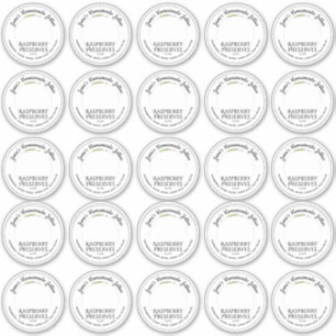 Pegatina Frambuesa Jelly 2.5" Boca ancha Mason Jar Lid