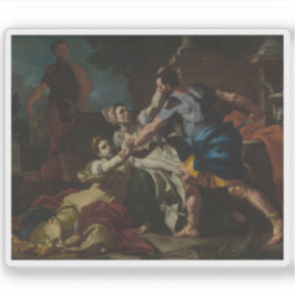 Pegatina Francesco Solimena - Muerte de Messalina