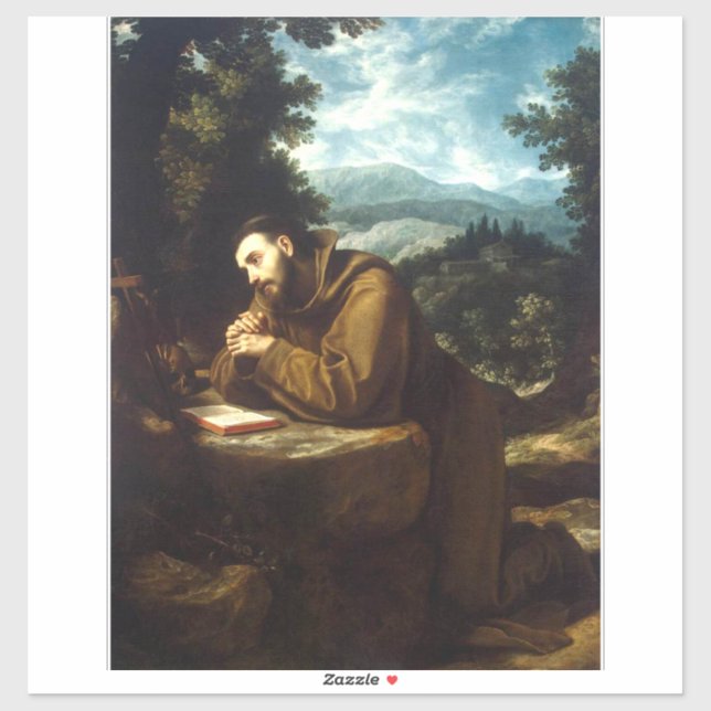 Pegatina Francisco de Asís (Hoja)
