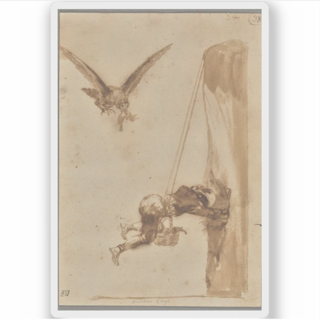 Pegatina Francisco de Goya - La caza del águila (Anverso)