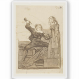 Pegatina Francisco de Goya - Pygmalion y Galatea