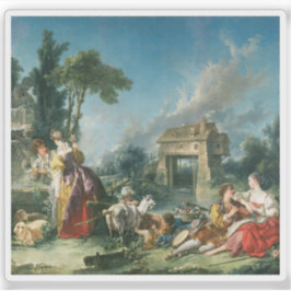 Pegatina François Boucher - La fuente del amor