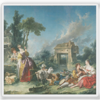 Pegatina François Boucher - La fuente del amor
