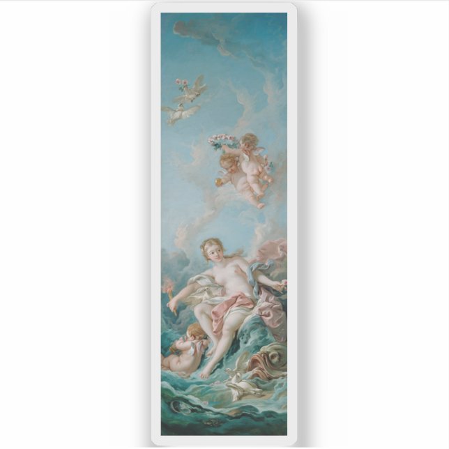 Pegatina François Boucher - Venus on the Waves (Anverso)