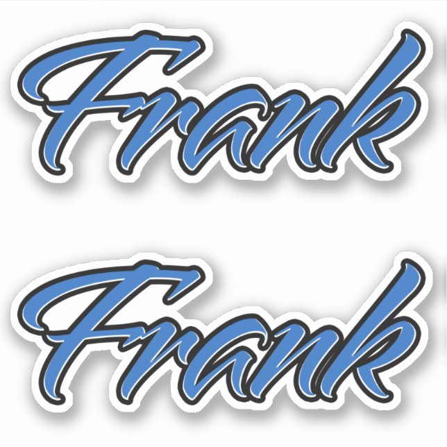 Pegatina Frank Name blue Aufkleber Sticker Stickerset (Anverso)