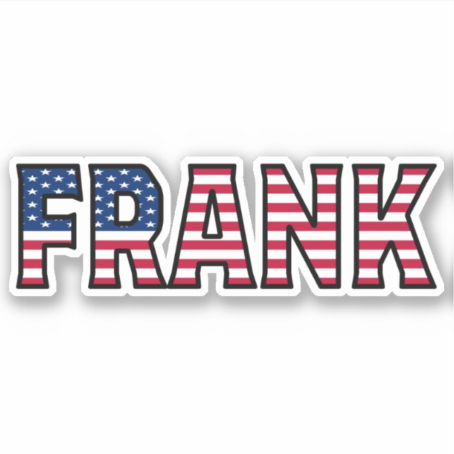 Pegatina Frank Name Vorname USA Sticker Stickerset (Anverso)