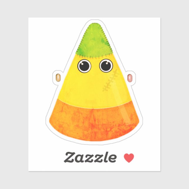 Pegatina Franken Candy Corn Halloween (Hoja)