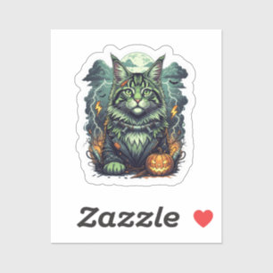 Pegatina FrankenCoon - Halloween de Maine Coon