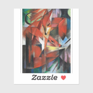 Pegatina Franz Marc's The Foxes (1913) 