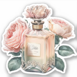 Pegatina Frasco de Perfume Floral