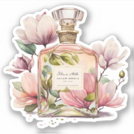 Pegatina Frasco de Perfume Floral