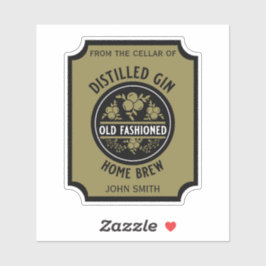 Pegatina Frasco de personalizado Gin