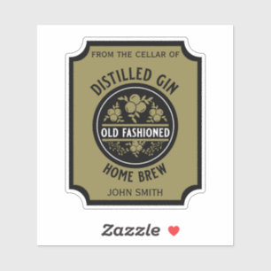 Pegatina Frasco de personalizado Gin
