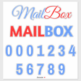 Pegatina Frase de buzón con números