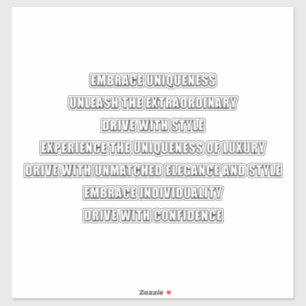 Pegatina Frases Inspiradoras para Conductores de Autos