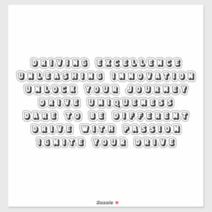 Pegatina Frases Inspiradoras para Conductores de Coche