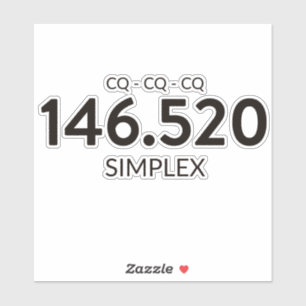 Pegatina Frecuencia de radio de dos metros Simplex Ham