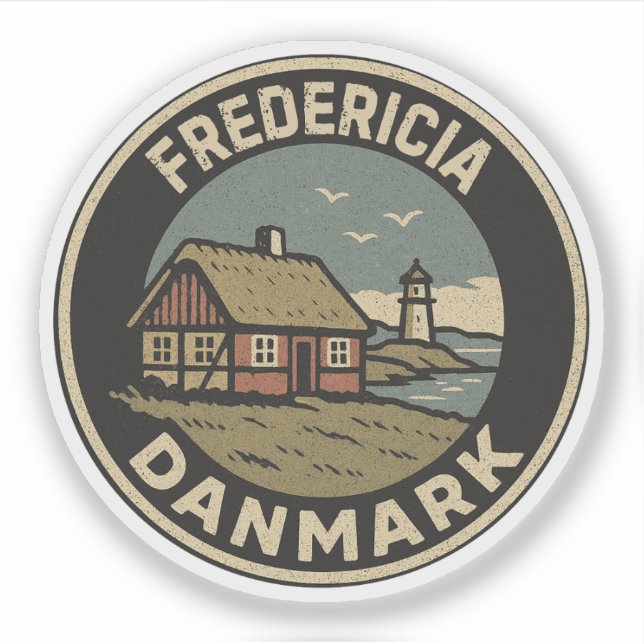 Pegatina Fredericia, Dinamarca Danmark (Anverso)