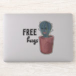 Pegatina FREE HUGS Crazy Cactus Lady Funny Watercolor<br><div class="desc">Echa un vistazo a esta loca dama de cactus pegatina. ¡Amo a los pegatinas! ¿Y tú? ¡Mira mi tienda por más pájaros y muchos más!</div>