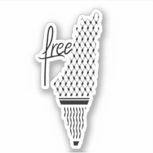 PEGATINA FREE PALESTINE KEFFIYEH