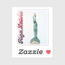 Pegatina Freedom Monument, souvenir from Riga, Latvia