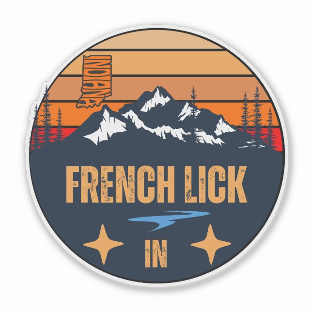 Pegatina French Lick, Indiana (Anverso)