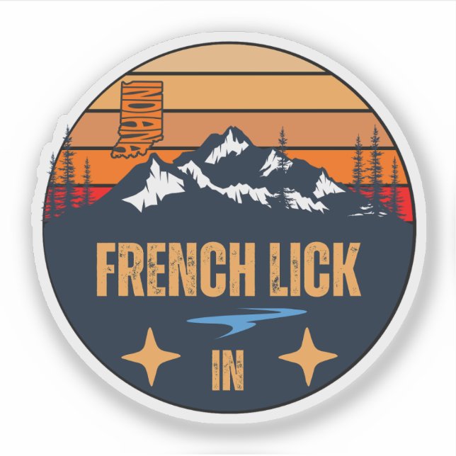 Pegatina French Lick, Indiana (Anverso)