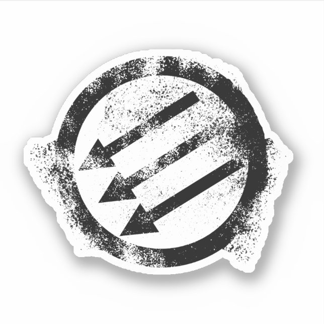 Pegatina Frente antifascista de hierro (Anverso)