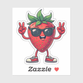 Pegatina Fresa Personalizado dulce con Sungla