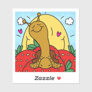 Pegatina Fresas De Caracol Y Sonrisas De Sol De Verano