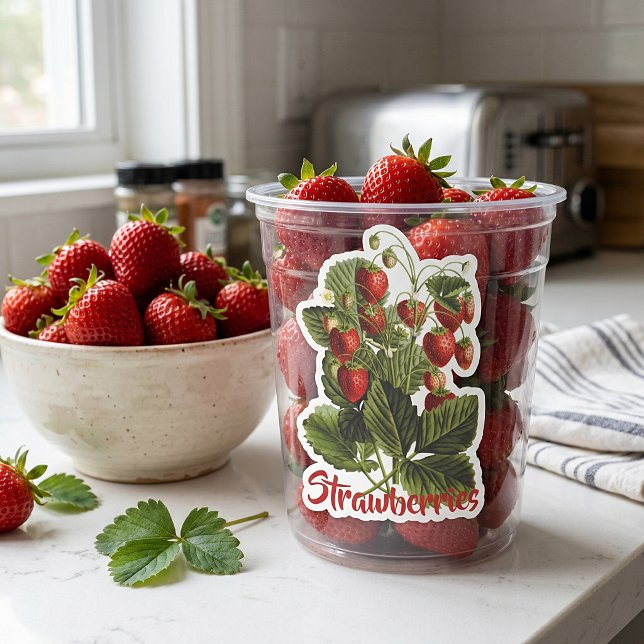 Pegatina Fresas personalizables (Subido por el creador)