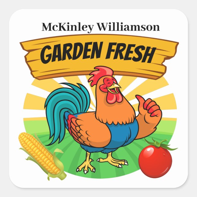 Pegatina fresco de granja (Anverso)