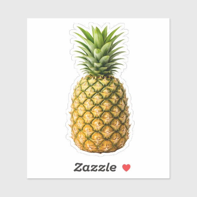 Pegatina Fresh Whole Pineapple Custom-Cut Vinyl Sticker (Hoja)