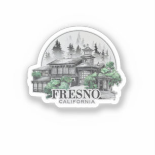 Pegatina Fresno City California Estados Unidos