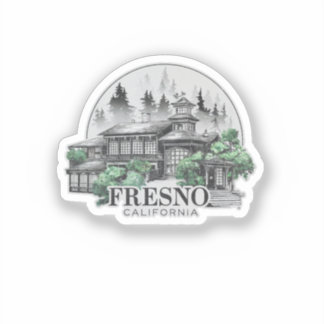 Pegatina Fresno City California Estados Unidos