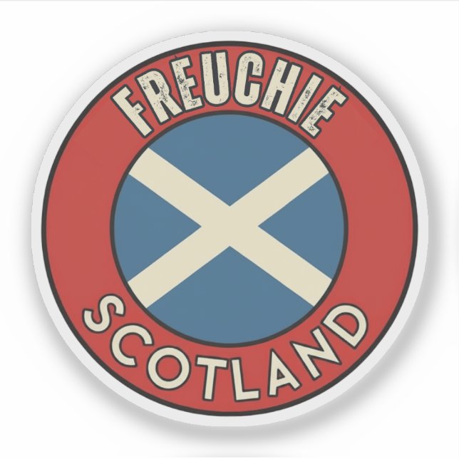 Pegatina Freuchie, Escocia (Anverso)