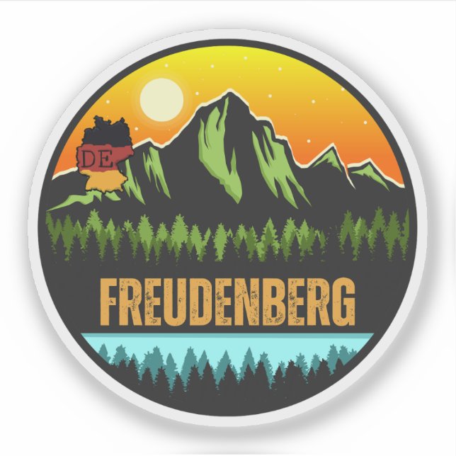 Pegatina Freudenberg, Baden-Wurtemberg Alemania (Anverso)