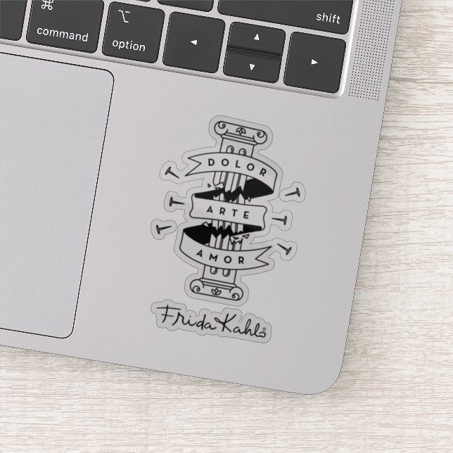 Pegatina Frida Kahlo | Amor por el arte del dolor (Detalle)