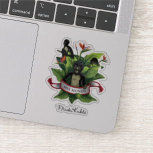 Pegatina Frida Kahlo el   Mis Monos