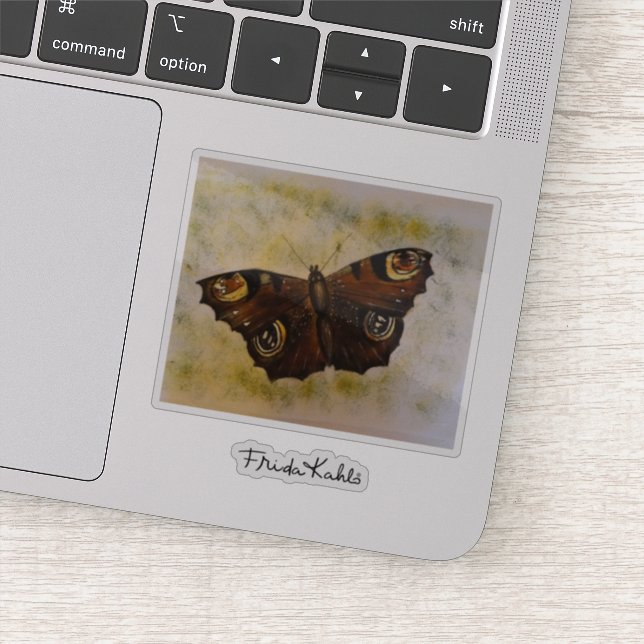 Pegatina Frida Kahlo Mariposa pintada (Detalle)