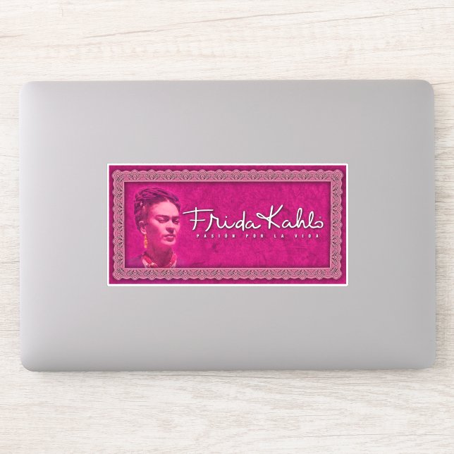 Pegatina Frida Kahlo Pasion Por La Vida (Ordenador)