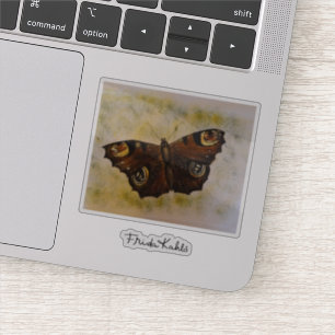 Pegatina Frida Kahlo pintó la mariposa