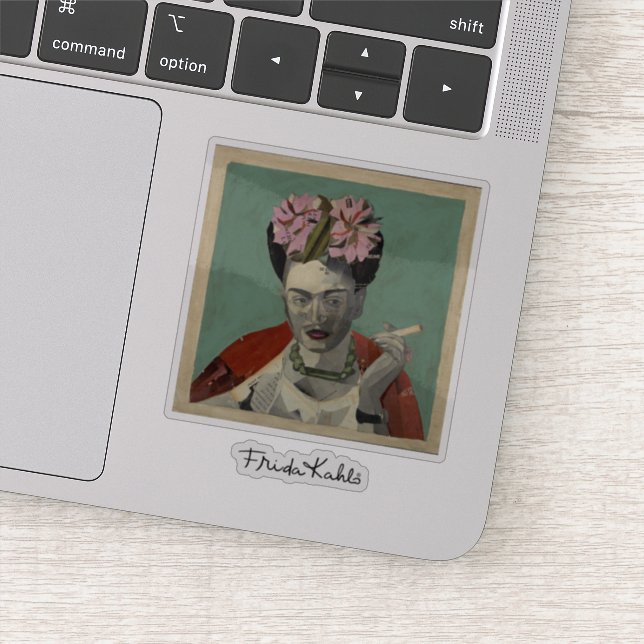 Pegatina Frida Kahlo por Garcia Villegas (Detalle)