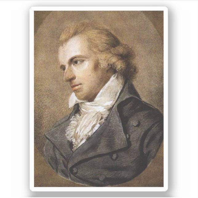 Pegatina Friedrich Schiller, literario romántico alemán (Anverso)