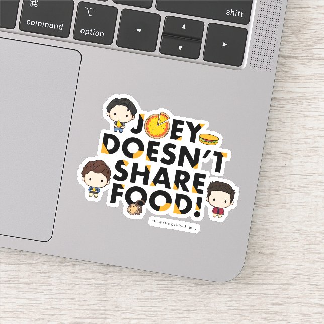 Pegatina FRIENDS™ | Joey No Comparte Comida Chibi (Detalle)